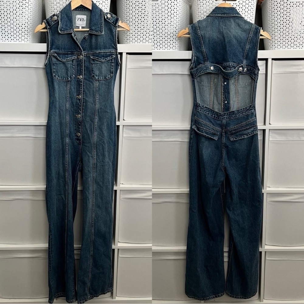 Zara denim TRF jumpsuit
